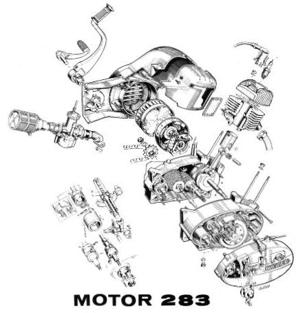 Arbeiten am 2Takt Motor-Motor Typ 283 Geblse